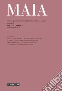 Maia. Rivista di letterature classiche (2017). Vol. 2 libro