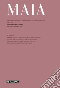 Maia. Rivista di letterature classiche (2017). Vol. 3 libro