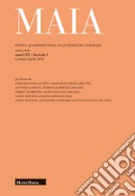 Maia. Rivista di letterature classiche (2018). Vol. 1 libro