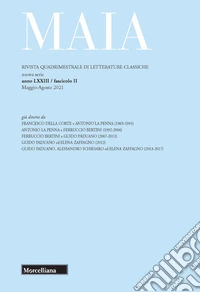 Maia. Rivista di letterature classiche (2021). Vol. 2 libro