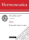 Hermeneutica. Annuario di filosofia e teologia (2022). Fraternità senza terrore libro