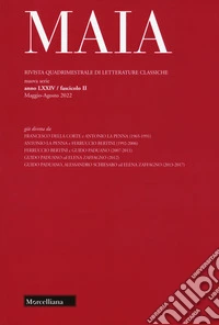 Maia. Rivista di letterature classiche (2022). Vol. 2 libro