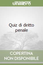 Quiz di diritto penale libro