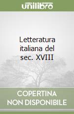 Letteratura italiana del sec. XVIII libro