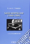 Saggi montaliani (1960-1984) libro