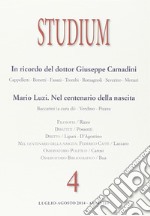 Studium (2014). Vol. 4: Mario Luzi. Nel centenario della nascita libro