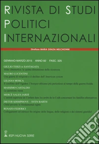 Rivista di studi politici internazionali (2015). Vol. 1 libro