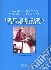 Scritti di filosofia e di spiritualità libro