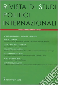 Rivista di studi politici internazionali (2016). Vol. 2 libro