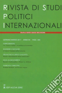 Rivista di studi politici internazionali (2017). Vol. 1 libro