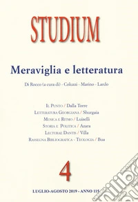 Studium (2019). Vol. 4: Meraviglia e letteratura