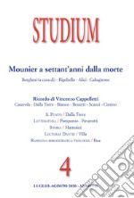 Studium (2020). Vol. 4: Mounier a settant'anni dalla morte libro