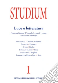 Studium (2022). Vol. 1: Luce e letteratura