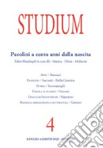 Studium (2022). Vol. 4: Pasolini a cento anni dalla nascita libro