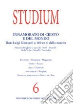 Studium (2022). Vol. 6: Innamorato di Cristo e del mondo. Don Luigi Giussani a 100 anni dalla nascita libro