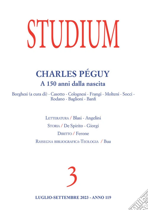 Studium (2023). Vol. 3: Charles P�guy. A 150 anni dalla nascita