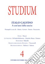 Studium (2023). Vol. 4: Italo Calvino. A cent'anni dalla nascita libro