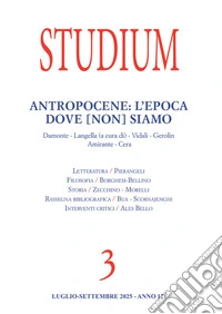 Studium (2025). Vol. 3: Antropocene: l'epoca dove [non] siamo libro
