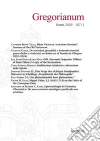 Gregorianum (2026). Vol. 1 libro