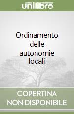 Ordinamento delle autonomie locali