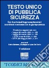 Testo unico di pubblica sicurezza libro