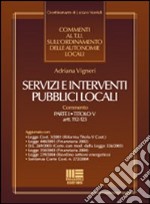 Servizi e interventi pubblici locali libro