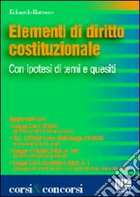 Elementi di diritto costituzionale libro