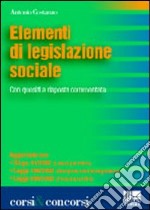 Elementi di legislazione sociale libro