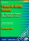 Pareri di diritto penale libro