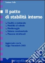 Il patto di stabilità interno libro