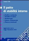 Il patto di stabilità interno libro