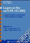 La gara on line nel DPR 101/2002 libro