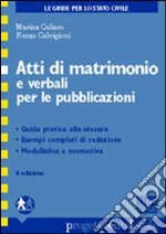 Atti di matrimonio e verbali per le pubblicazioni