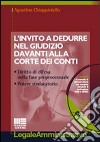 L'invito a dedurre nel giudizio davanti alla Corte dei Conti. Con CD-ROM libro