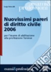 Nuovissimi pareri di diritto civile 2006 libro