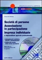 Società di persone. Associazione in partecipazione, impresa individuale libro