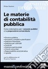 Le materie di contabilità pubblica libro