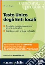 Testo Unico degli enti locali libro