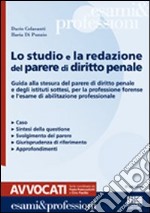 Lo studio e la redazione del parere di diritto penale libro