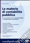 Le materie di contabilità pubblica libro