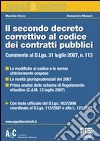 Il secondo decreto correttivo al codice dei contratti pubblici libro