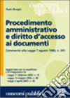 Procedimento amministrativo e diritto d'accesso ai documenti libro