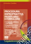 Procedura espropriativa. Prontuario e formulario libro