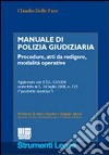 Manuale di polizia giudiziaria libro