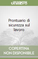 Prontuario di sicurezza sul lavoro libro