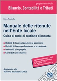 Manaule delle ritenute nell'Ente Locale libro