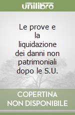 Le prove e la liquidazione dei danni non patrimoniali dopo le S.U. libro