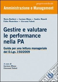 Gestire e valutare le performance nella PA libro