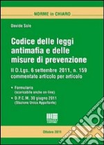 Codice delle leggi antimafia e delle misure di prevenzione libro