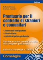 Prontuario per il controllo di stranieri e comunitari libro